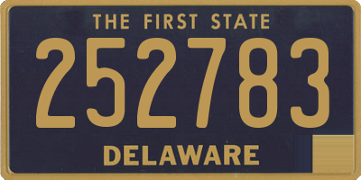 DE license plate 252783