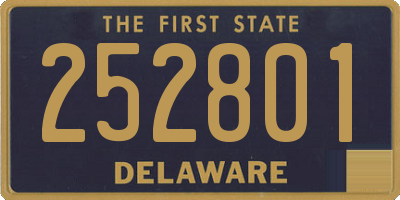 DE license plate 252801