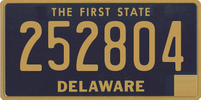 DE license plate 252804
