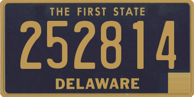 DE license plate 252814