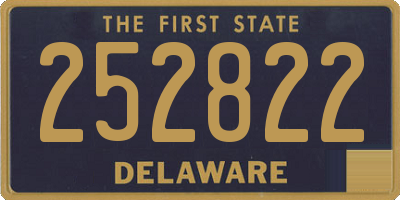 DE license plate 252822