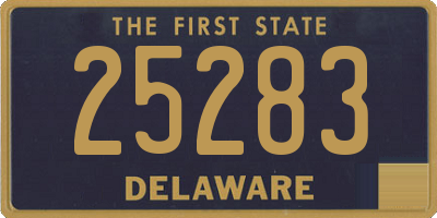 DE license plate 25283