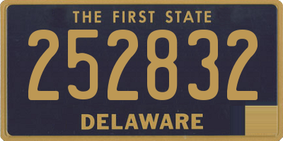 DE license plate 252832