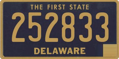 DE license plate 252833