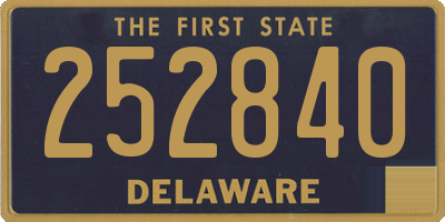 DE license plate 252840