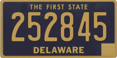 DE license plate 252845