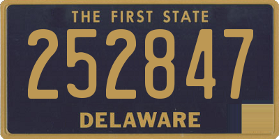 DE license plate 252847