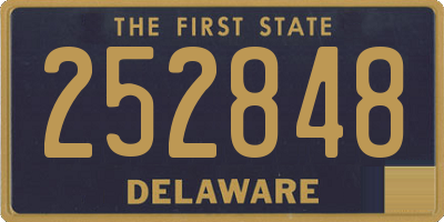 DE license plate 252848