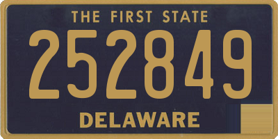 DE license plate 252849