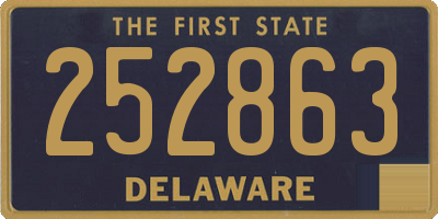 DE license plate 252863