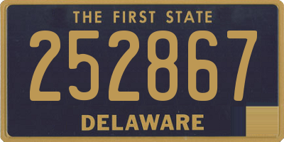 DE license plate 252867