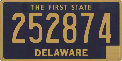 DE license plate 252874