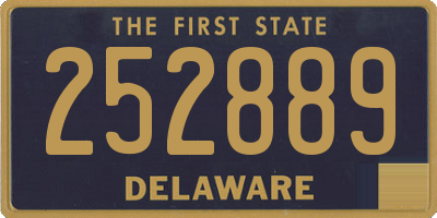 DE license plate 252889