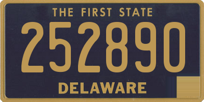 DE license plate 252890