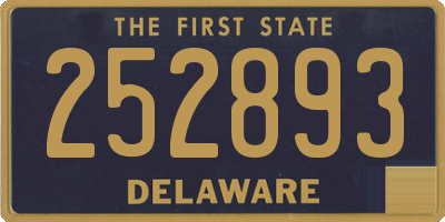 DE license plate 252893