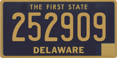 DE license plate 252909
