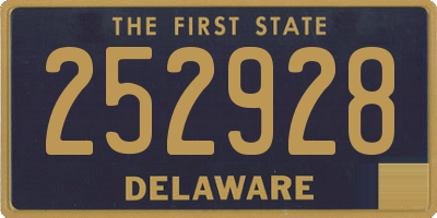 DE license plate 252928