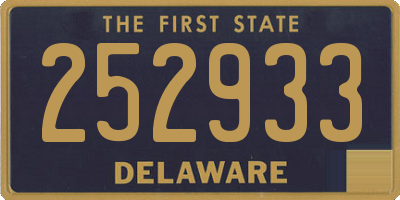 DE license plate 252933