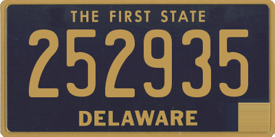 DE license plate 252935