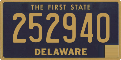 DE license plate 252940