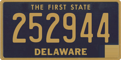 DE license plate 252944