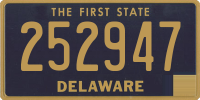 DE license plate 252947
