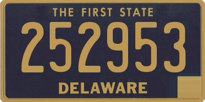 DE license plate 252953