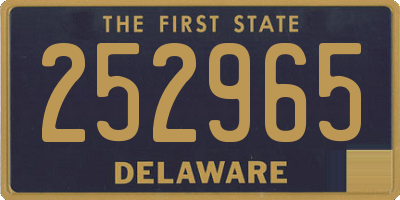 DE license plate 252965