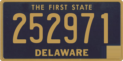 DE license plate 252971