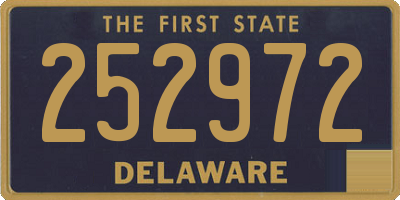 DE license plate 252972