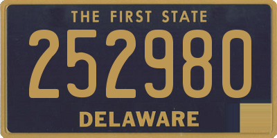 DE license plate 252980