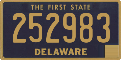DE license plate 252983