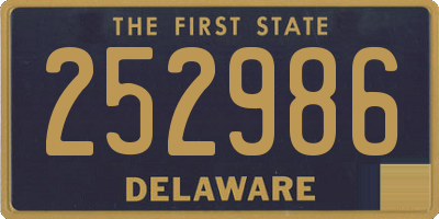 DE license plate 252986