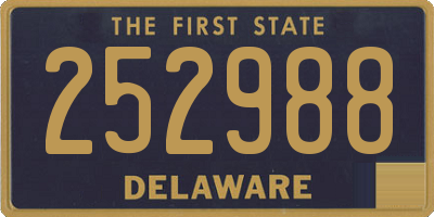 DE license plate 252988
