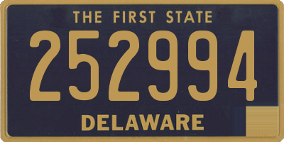 DE license plate 252994