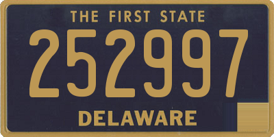DE license plate 252997