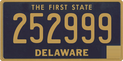 DE license plate 252999