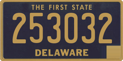 DE license plate 253032