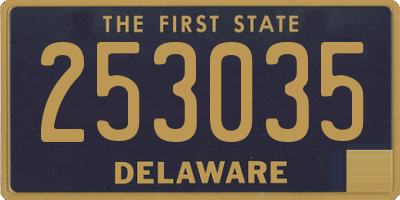 DE license plate 253035