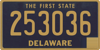DE license plate 253036