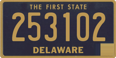 DE license plate 253102