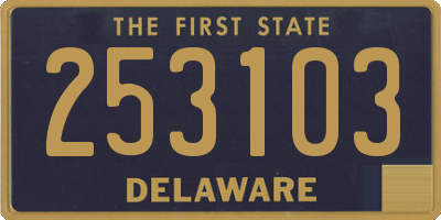 DE license plate 253103