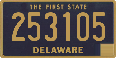 DE license plate 253105
