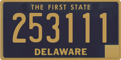 DE license plate 253111