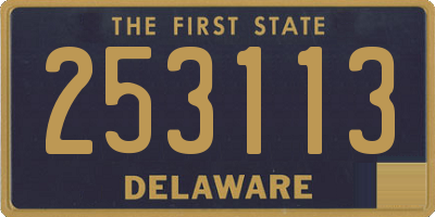 DE license plate 253113