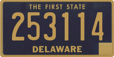 DE license plate 253114