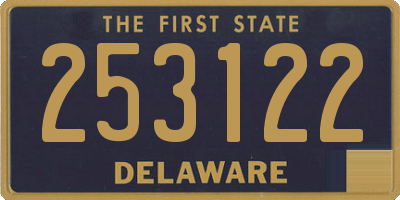 DE license plate 253122