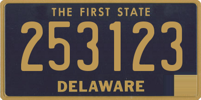 DE license plate 253123