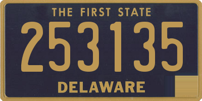 DE license plate 253135