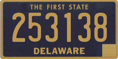 DE license plate 253138